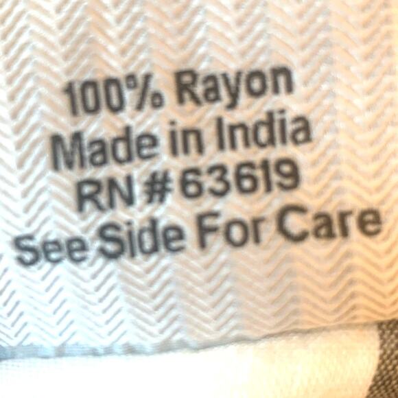 French Laundry Boyfriend Shirt 2X Gray White Stripe Button Up V Neck Lagenlook - Picture 9 of 11